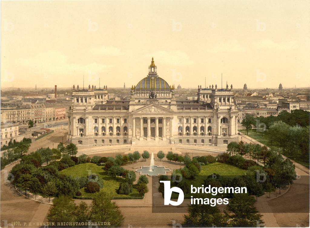 Reichstag, Berlin, Germany, c.1900 (colour litho)