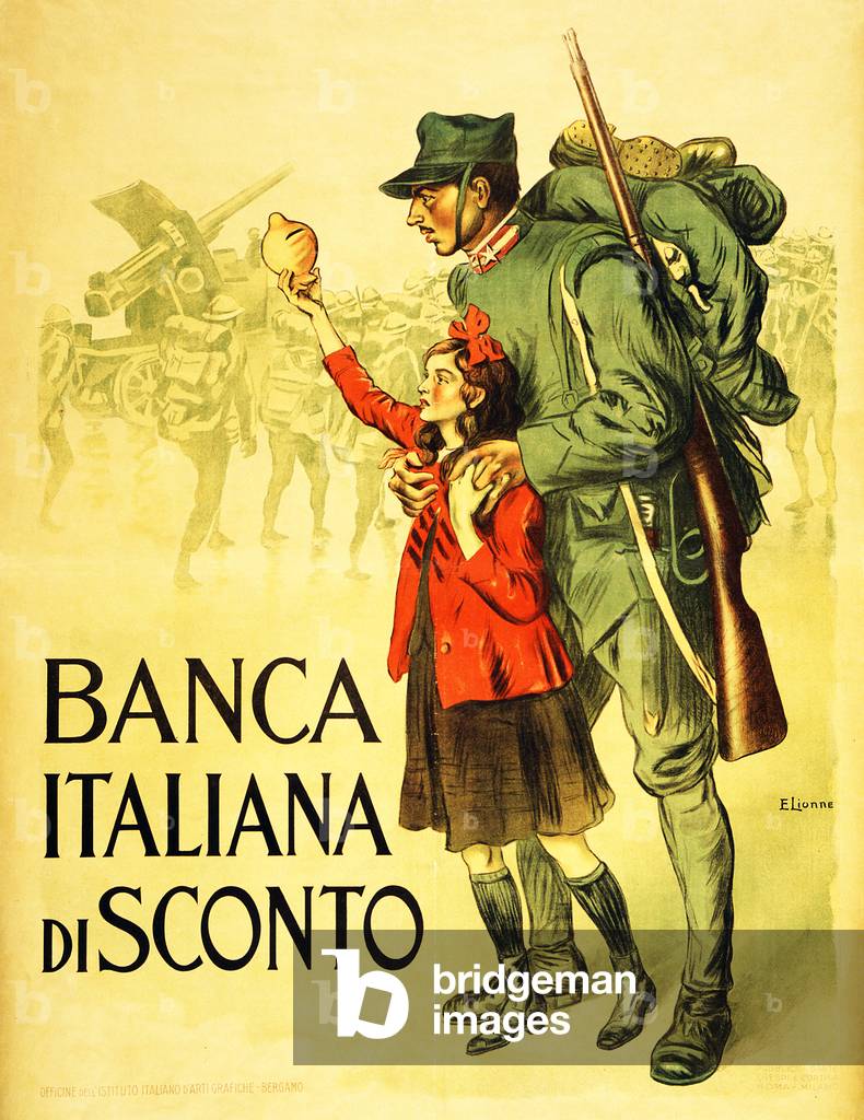First World War: Italian poster encouraging a national loan, 1914-1918 (poster)