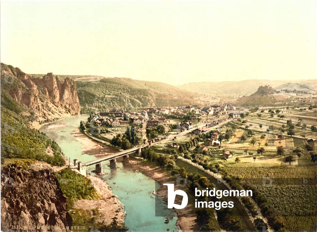 Münster am Stein, Nahetal, Rhenish Prussia, Germany, c.1900 (colour litho)
