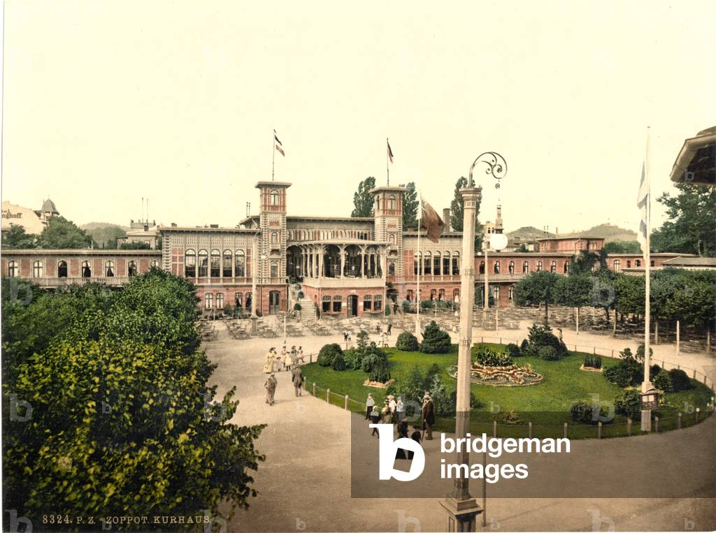 Kurhaus, Zoppot, East Prussia, Germany, c.1900 (colour litho)