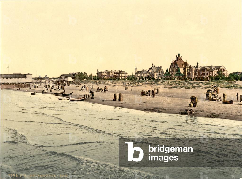 The baths, Swinemünde, Pomerania, Germany, c.1900 (colour litho)
