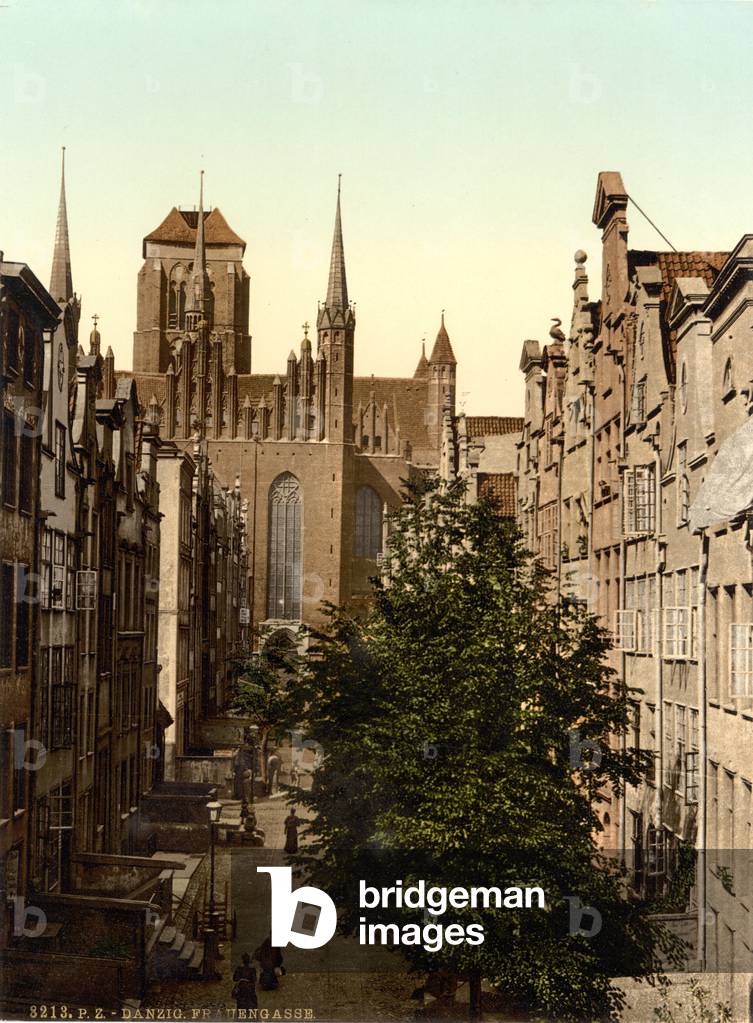 Frauengasse, Danzig, West Prussia, Germany, c.1900 (colour litho) 
