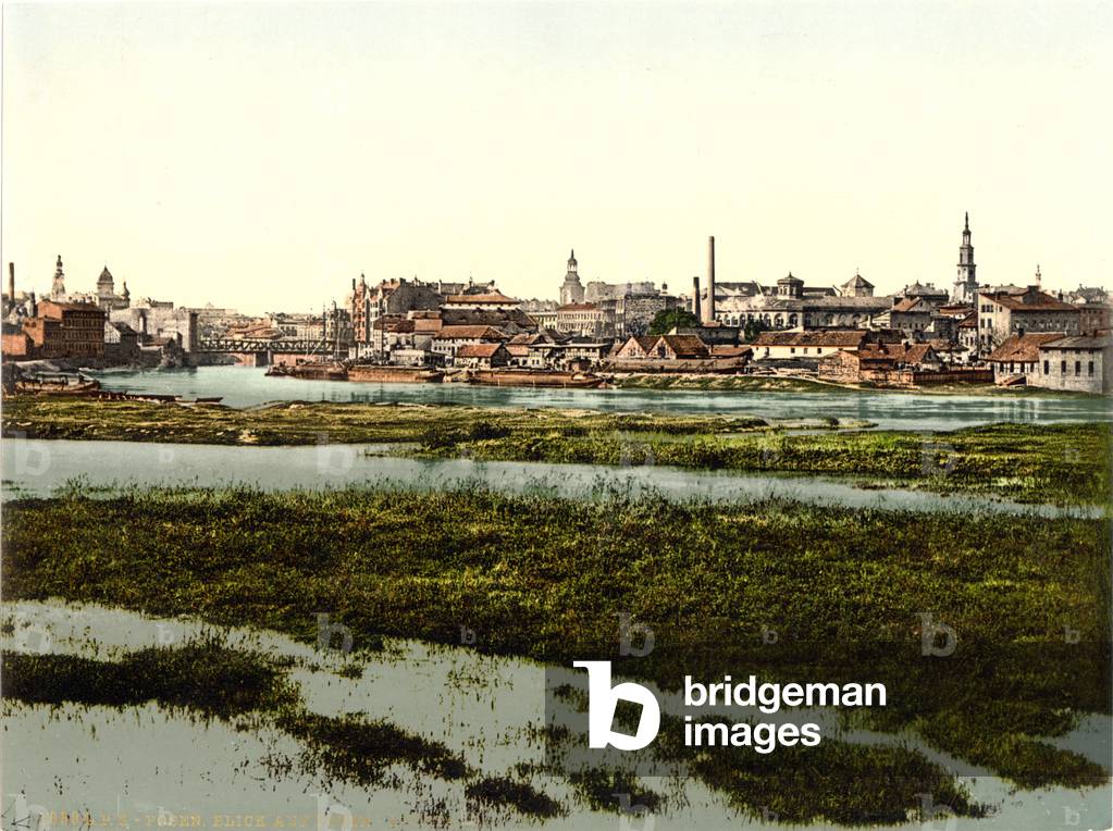 View of the Old City, Posen, Germany, c.1900 (colour litho)
