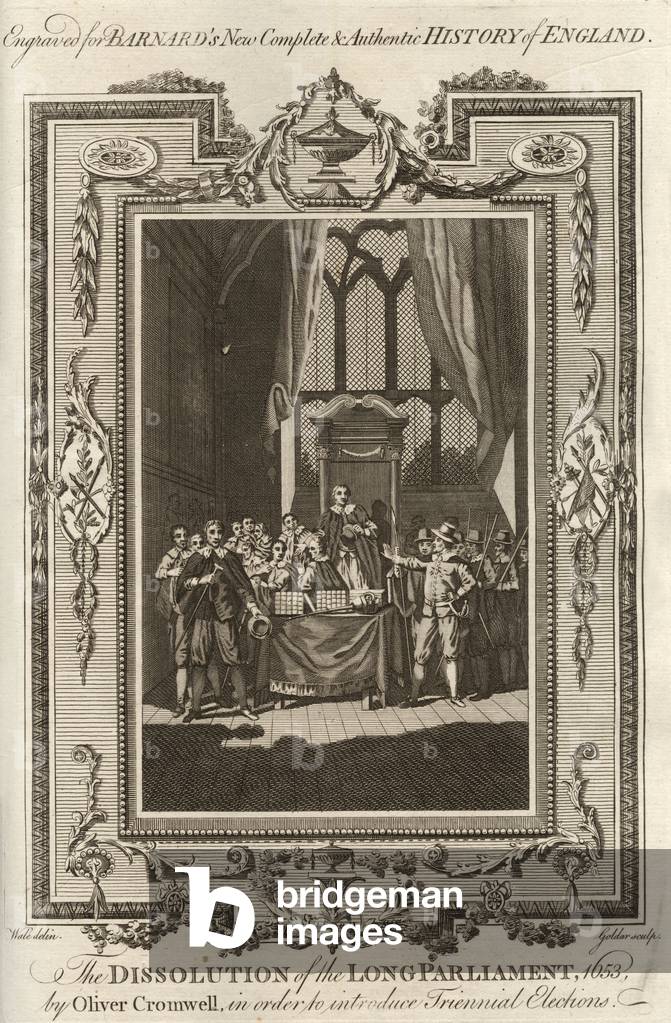 The dissolution of the English Parliament in 1653