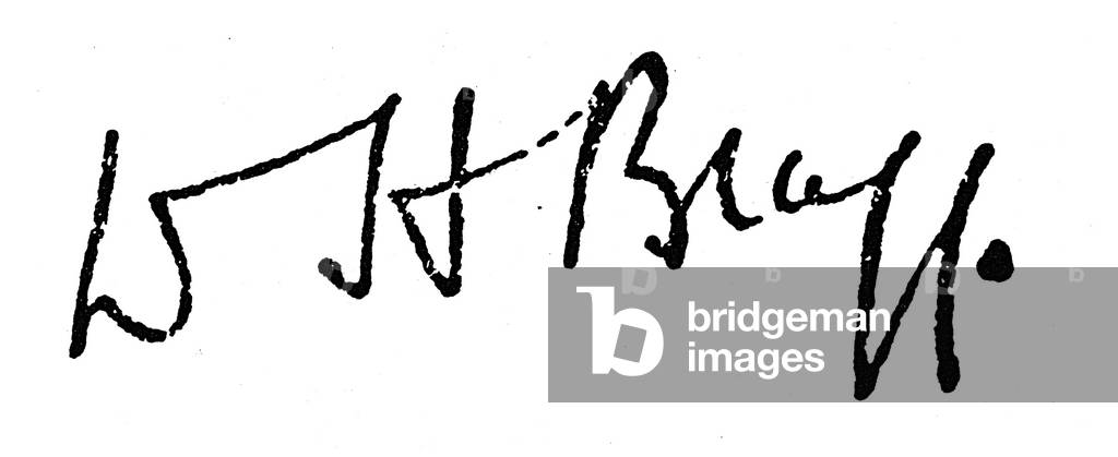 WILLIAM H. BRAGG (1862-1942) Sir William Henry Bragg. English physicist. Autograph signature.