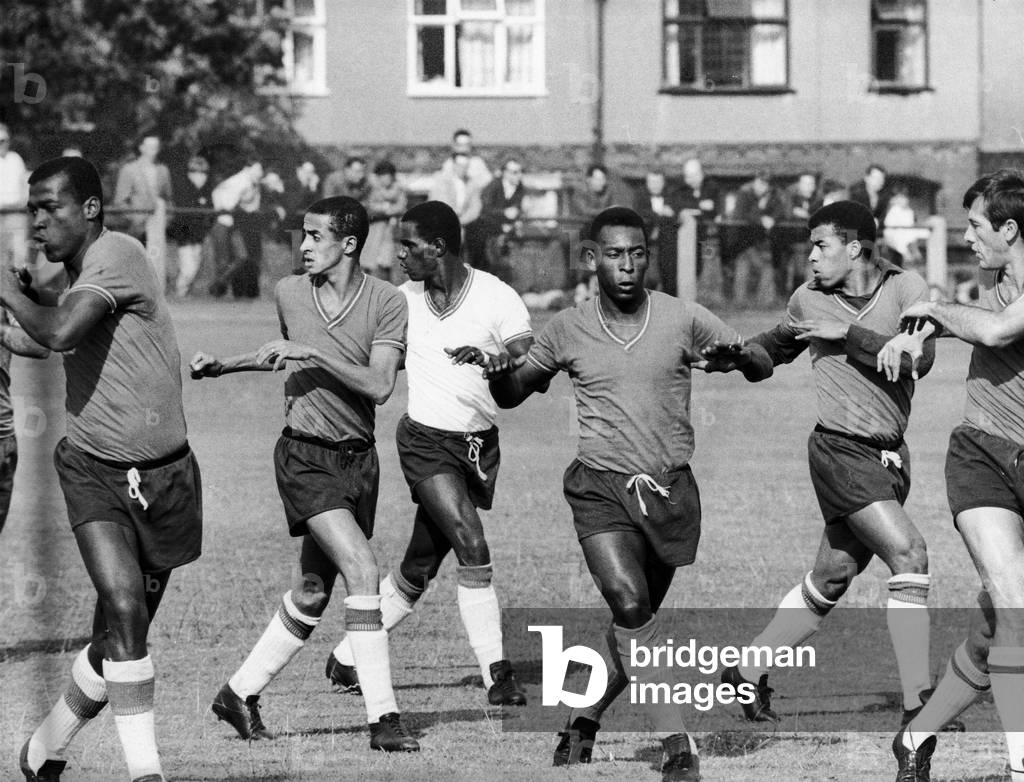 Soccer Practice 1966 The Brazilian Soccer Team Practicing For The 1966 World Cup Tournament In England
