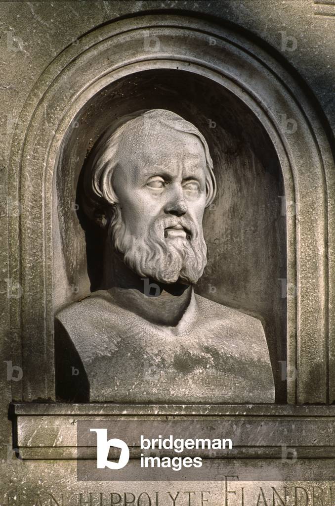 Tomb of Hyppolyte Flandrin (1809-64) (stone)