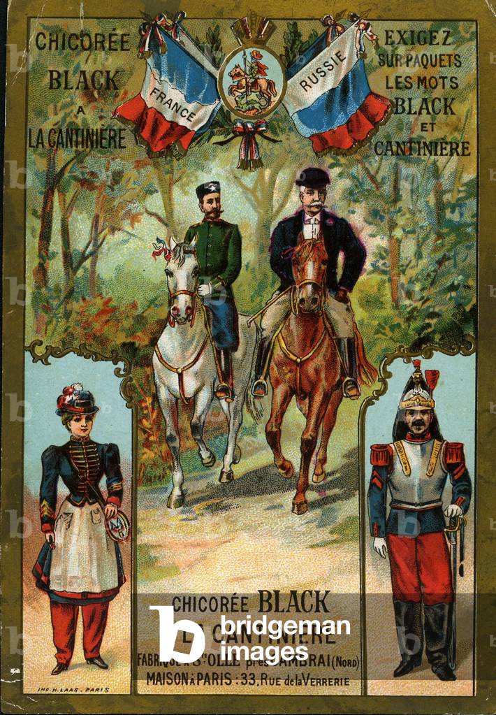 Franco-Russian alliance Felix Faure Nicolas II Chromo between 1895 and 1899