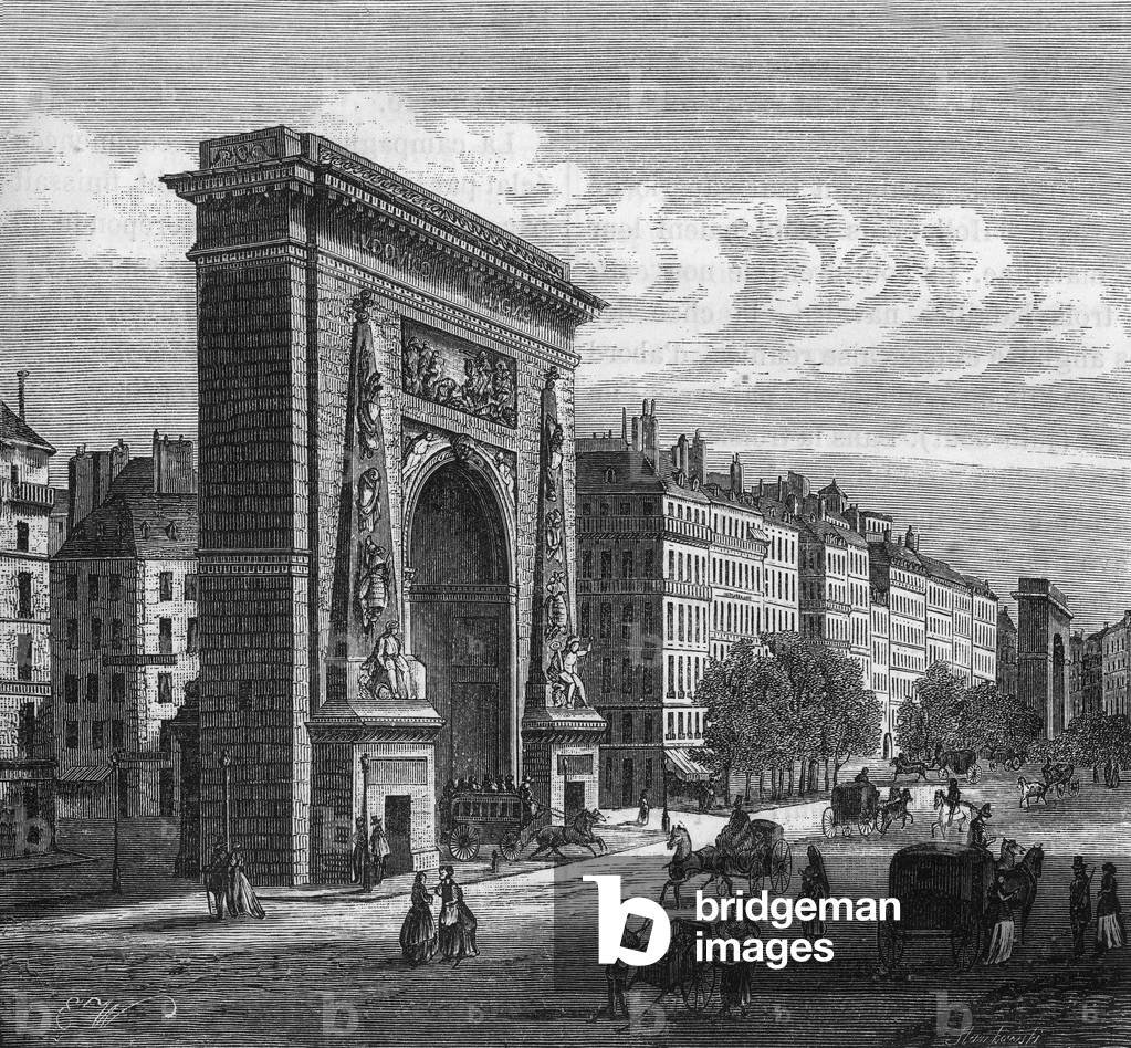 Porte Saint Denis, 19th century (engraving)