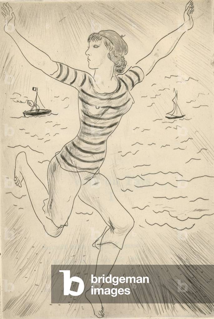 illustration by Michel Vaucaire Barres Paralleles in the editions Francois Bernouard 1927 (drawing)