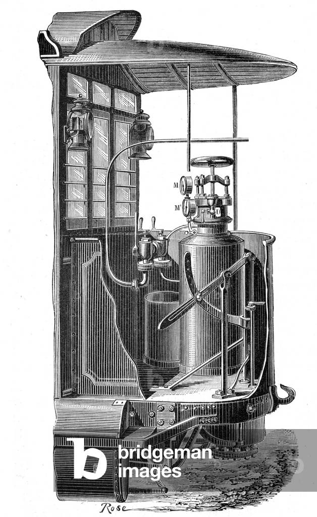 Regulator of the Mekarski locomotive