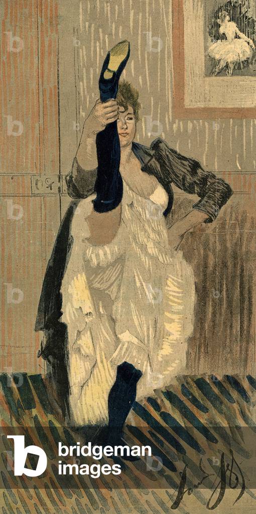 The eccentriciites of dance Le port d'arme drawing by Louis Legrand Gil Blas circa 1891