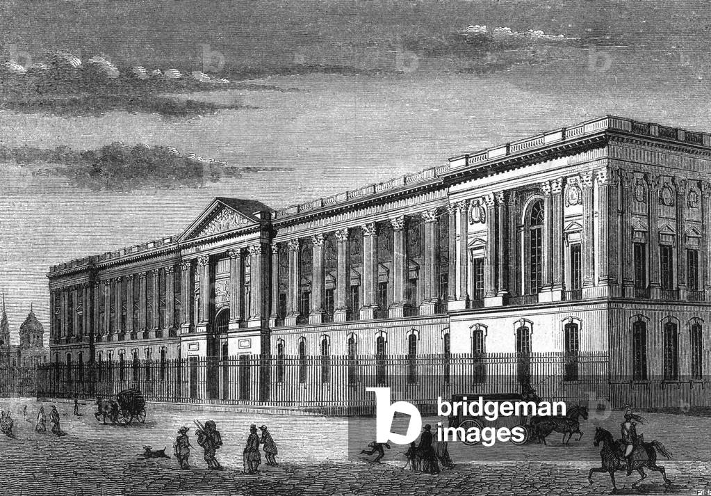Colonnade of the Louvre, 1847 (engraving)