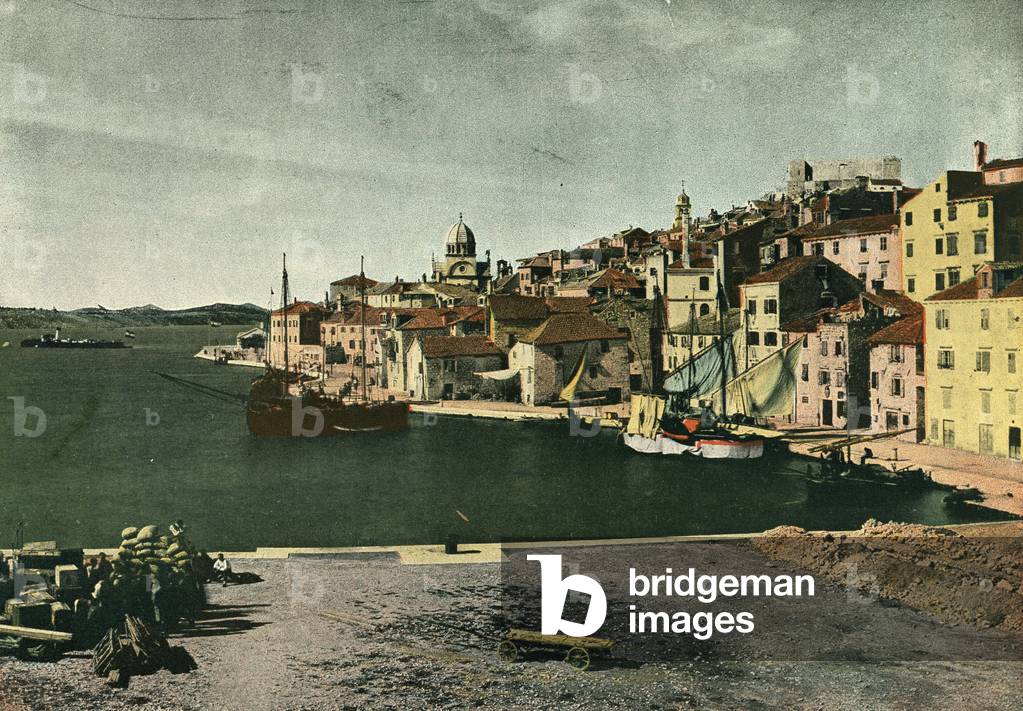 Sebenico the port photography around 1910