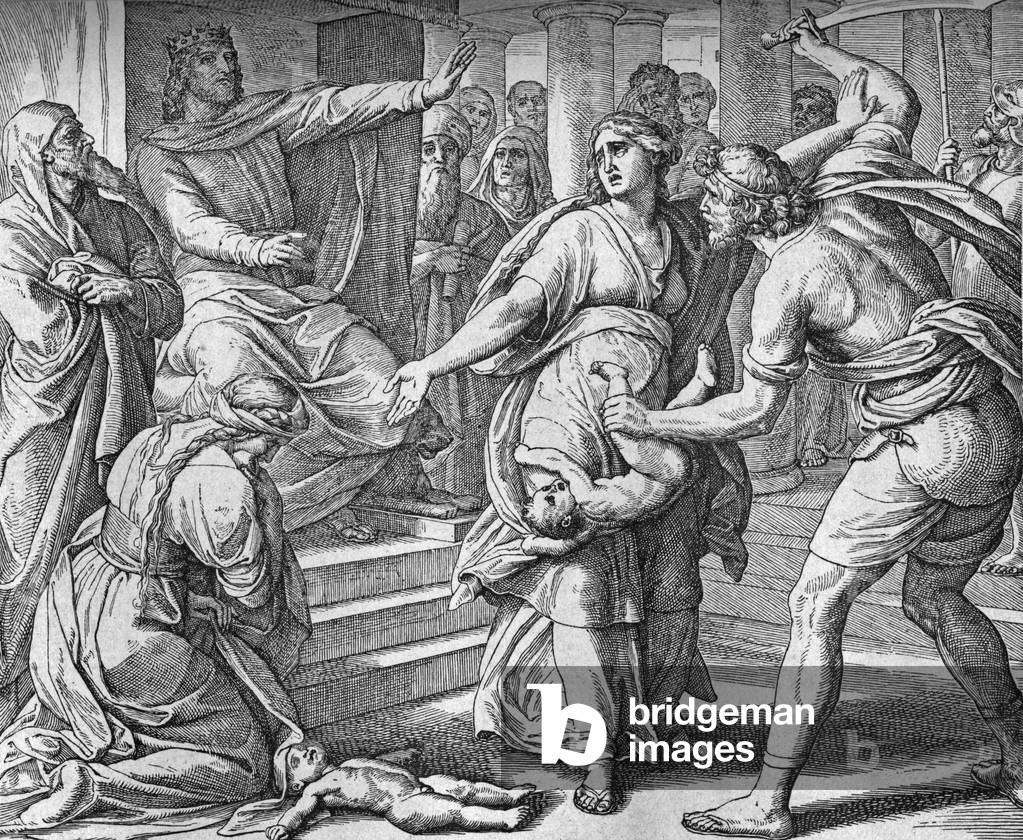 The Judgement of Solomon, 19th century (engraving)