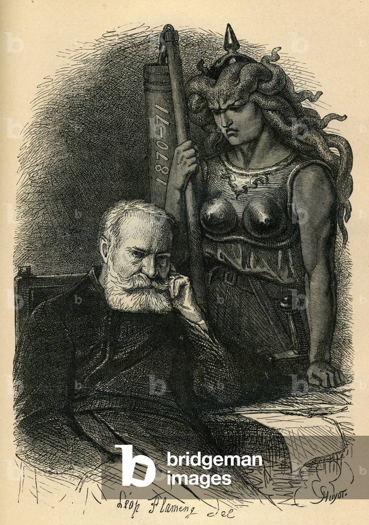 Victor Hugo L year terrible Engraving by Leopold Flameng Around 1880