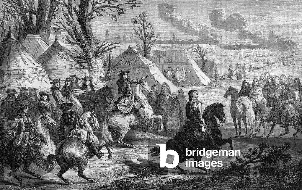The siege of Cambrai, 19th century (engraving)