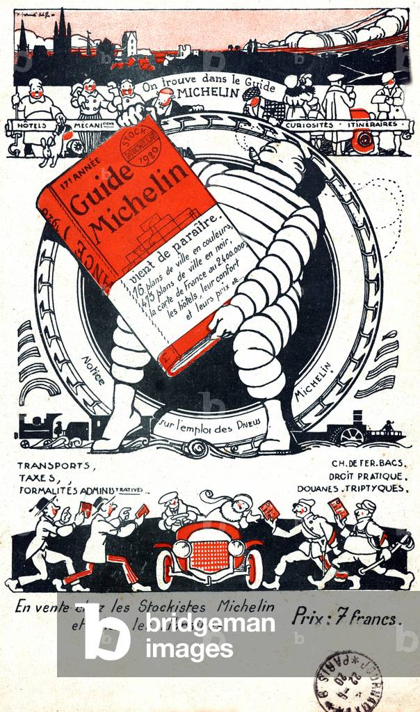Advertisement for Michelin guide, 1920 (illustration)