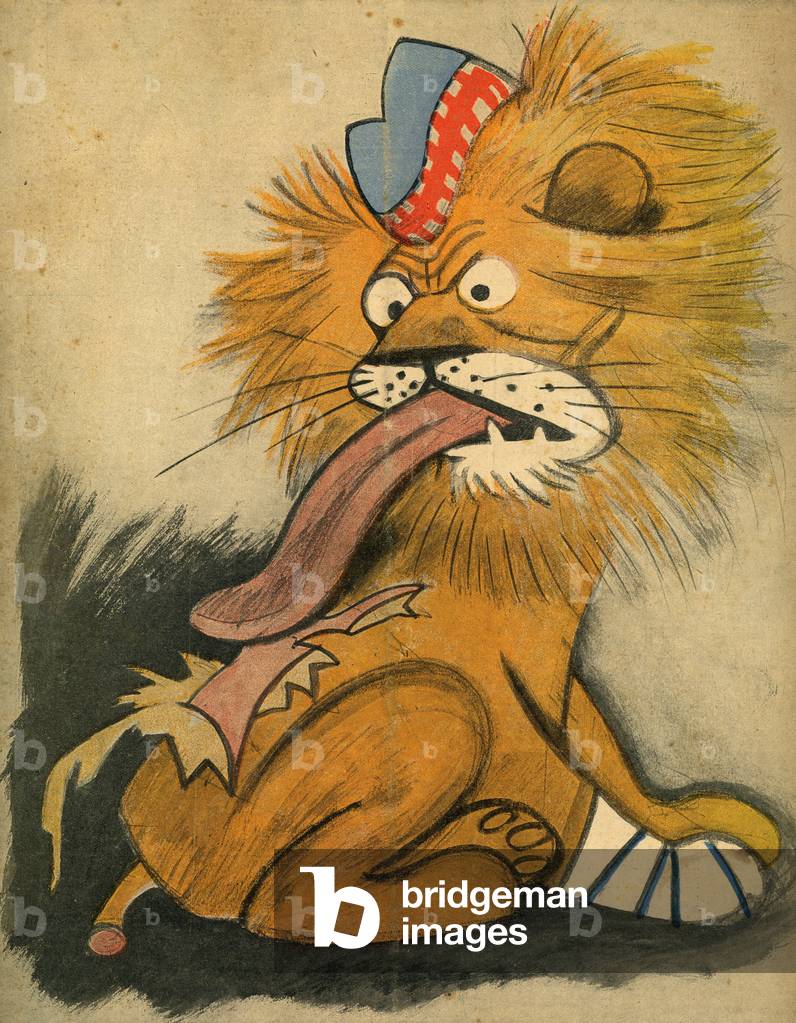 The revival of the lion German anti-British published in Lustige Blatter June 1916