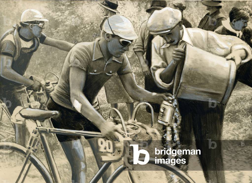 Tour de France 1935 Stage La Rochelle Nantes L Spaniard Prior gets filled her can