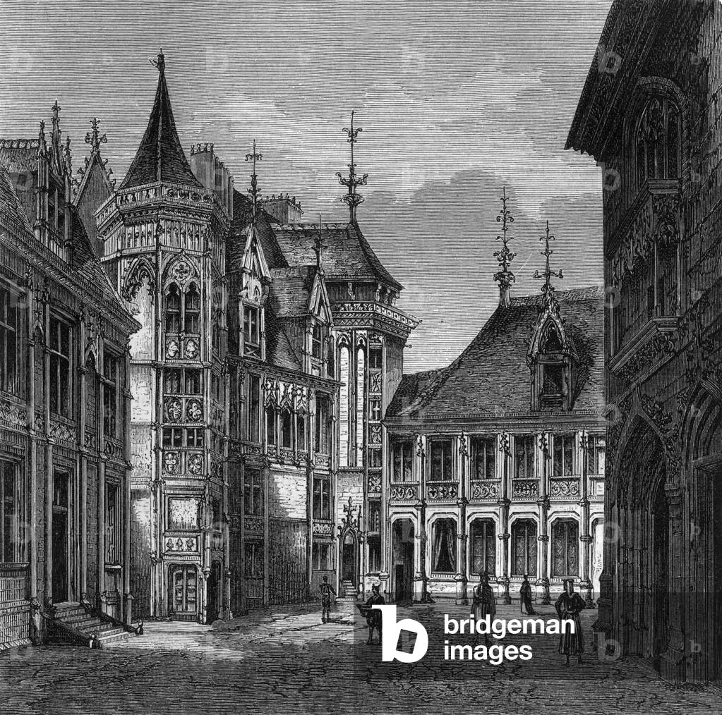 Jacques Coeur's house, 19th century (engraving)