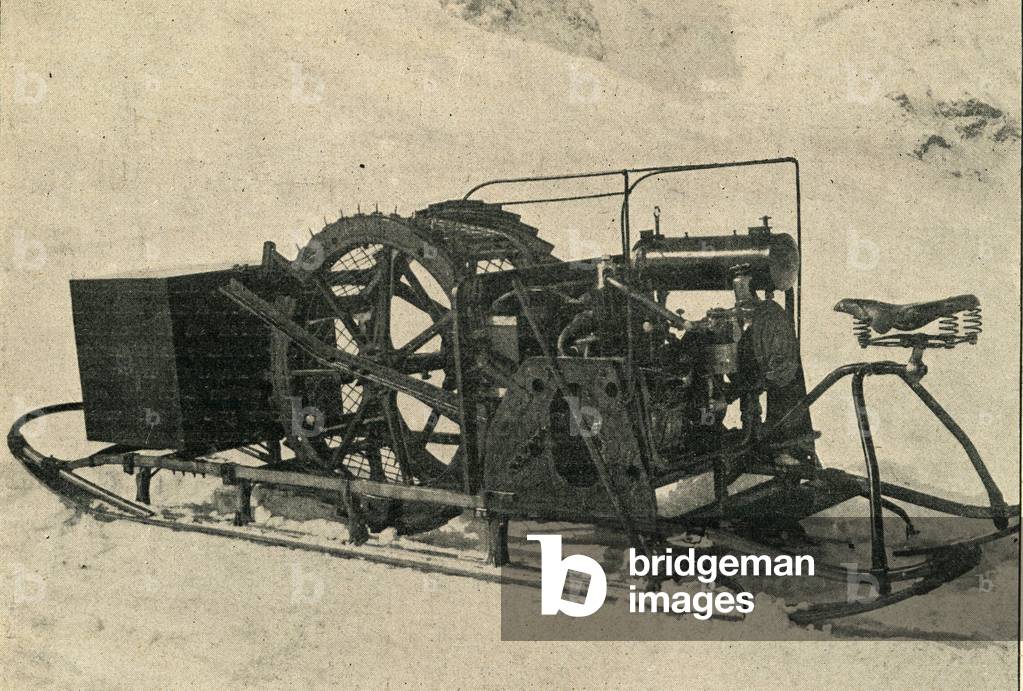 Car sleigh Charcot Essai en Dauphine avant l expedition dans l Antarctica en august 1908 Photograph published March 1908