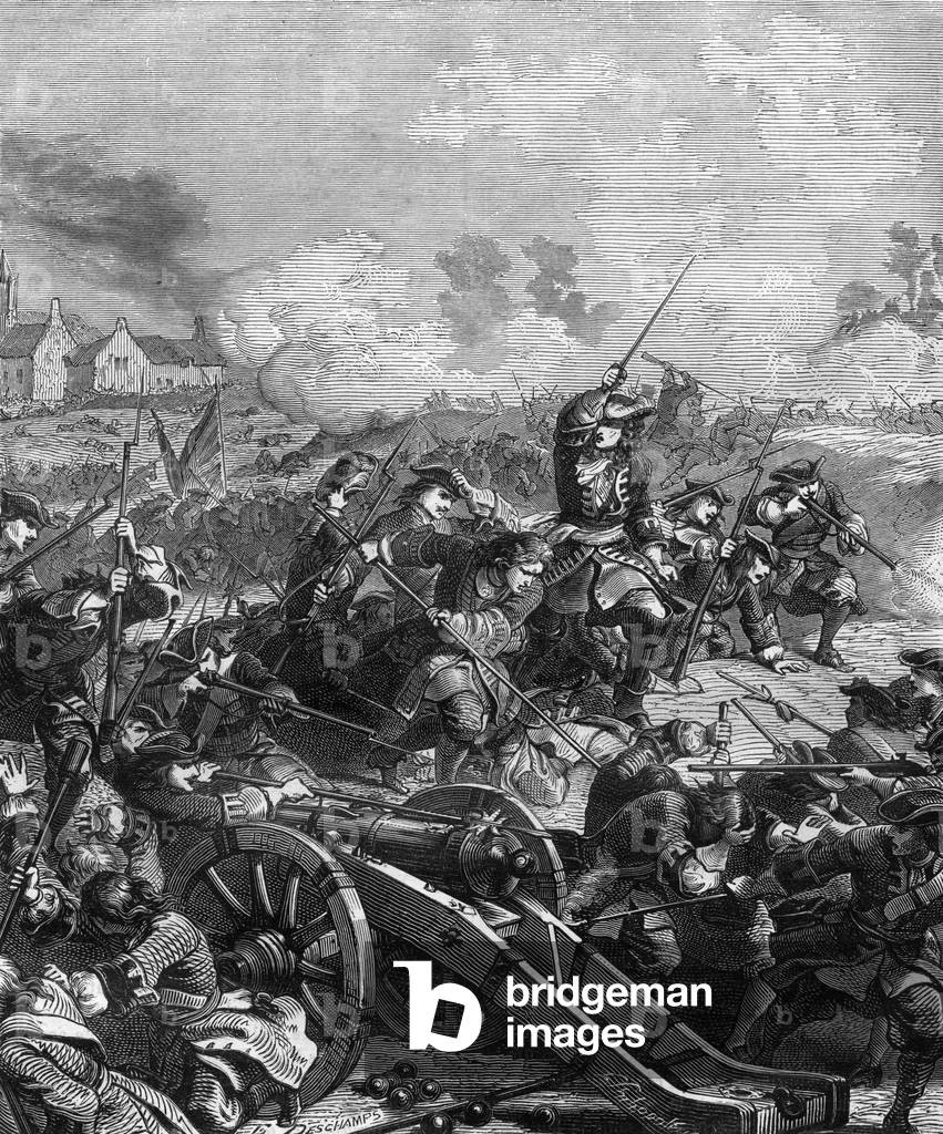 Battle of Neerwinden, 19th century (engraving)