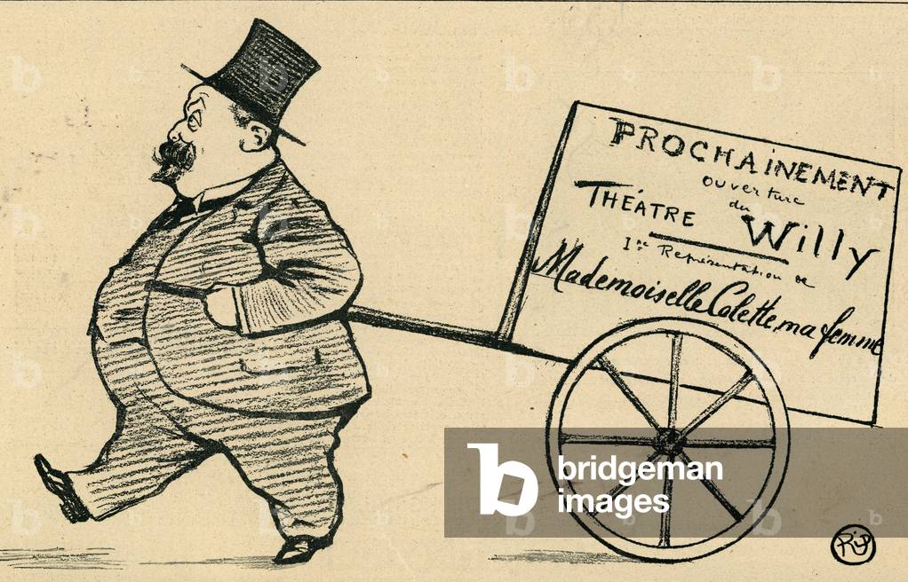 Willy advertise and that of his wife the writer Colette Draw de Rip in 1906 published in the magazine Le Monde Illustrie
