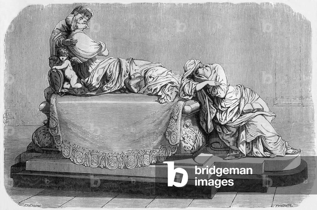 Tomb of Cardinal de Richelieu, 19th century (engraving)