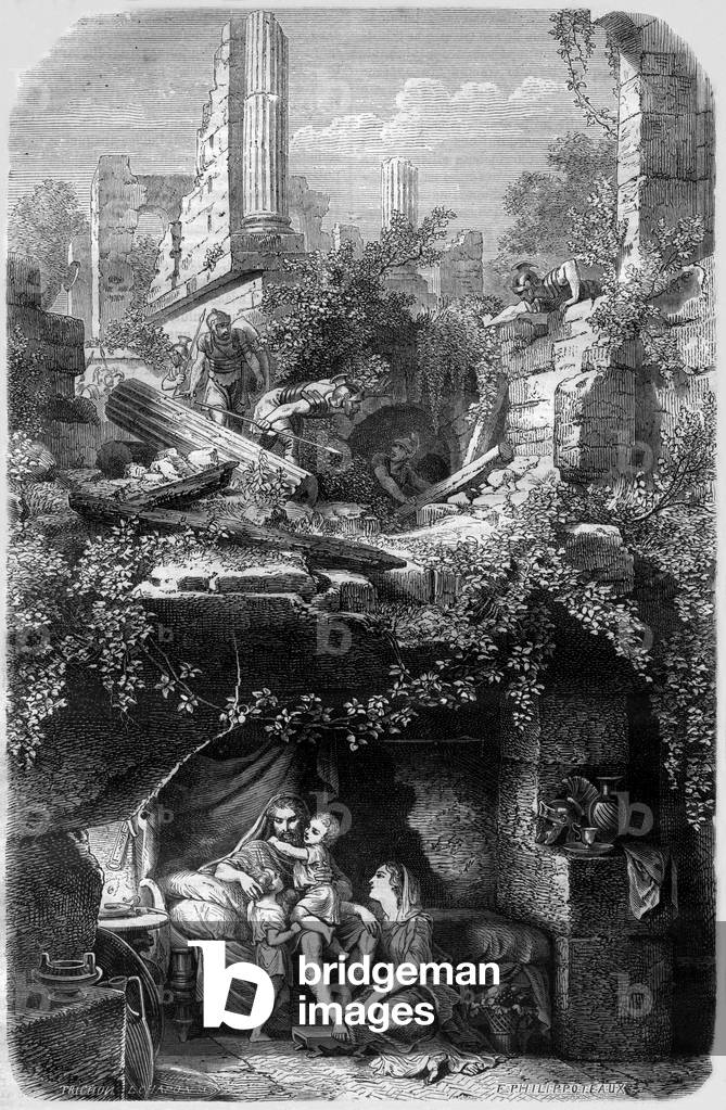 Eponime and Sabinus, 19th century (engraving)