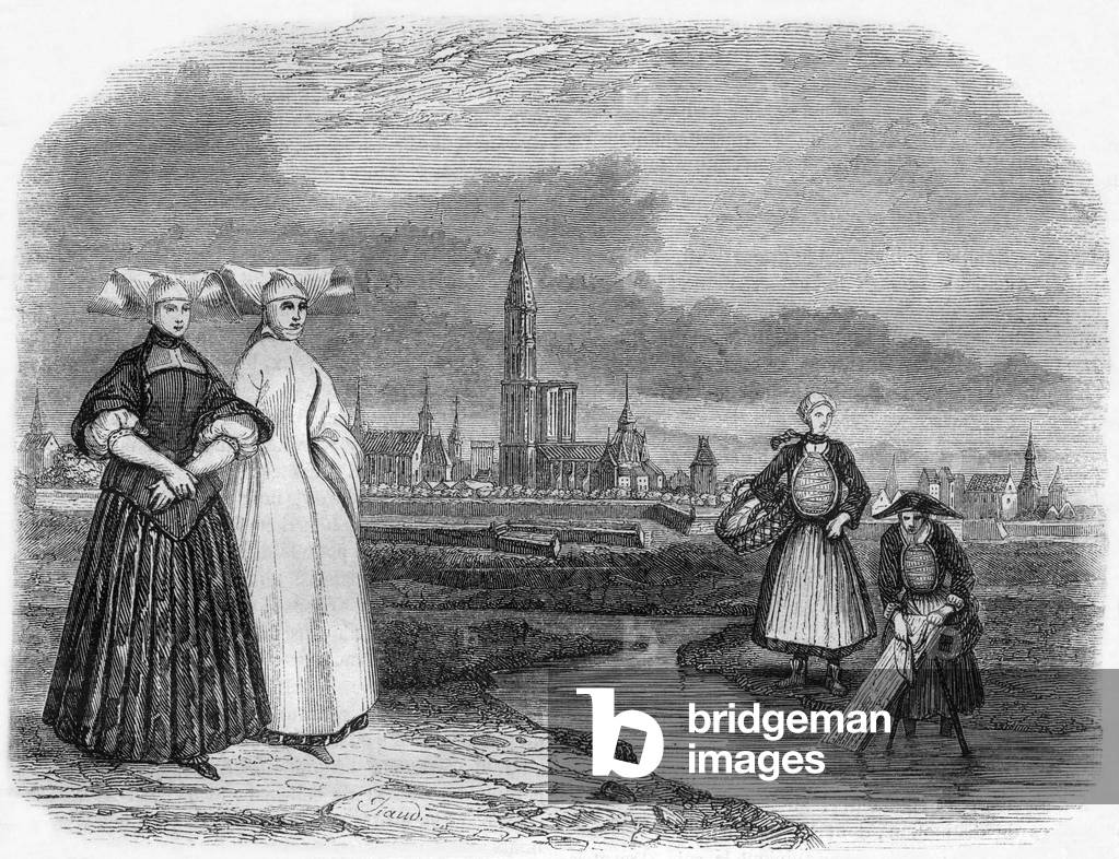 Alsatian fashion, 1847 (engraving)