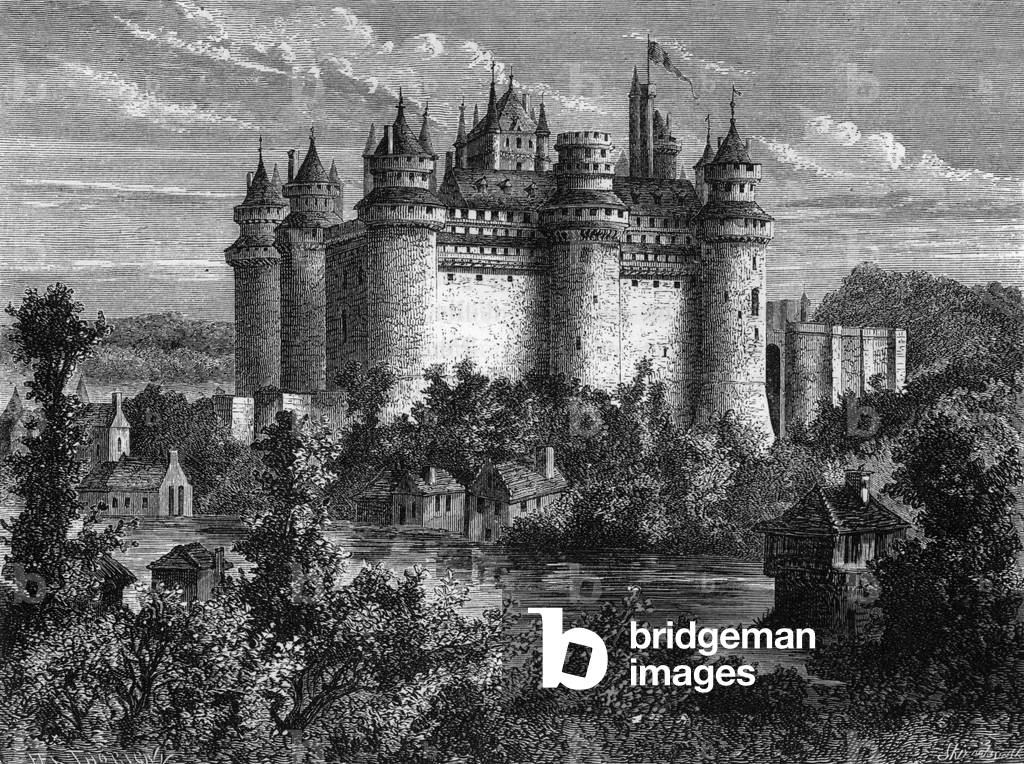 Chateau de Pierrefonds, 19th century (engraving)
