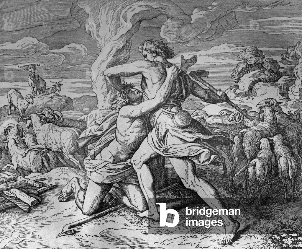 Cain and Abel, 19th century (engraving)