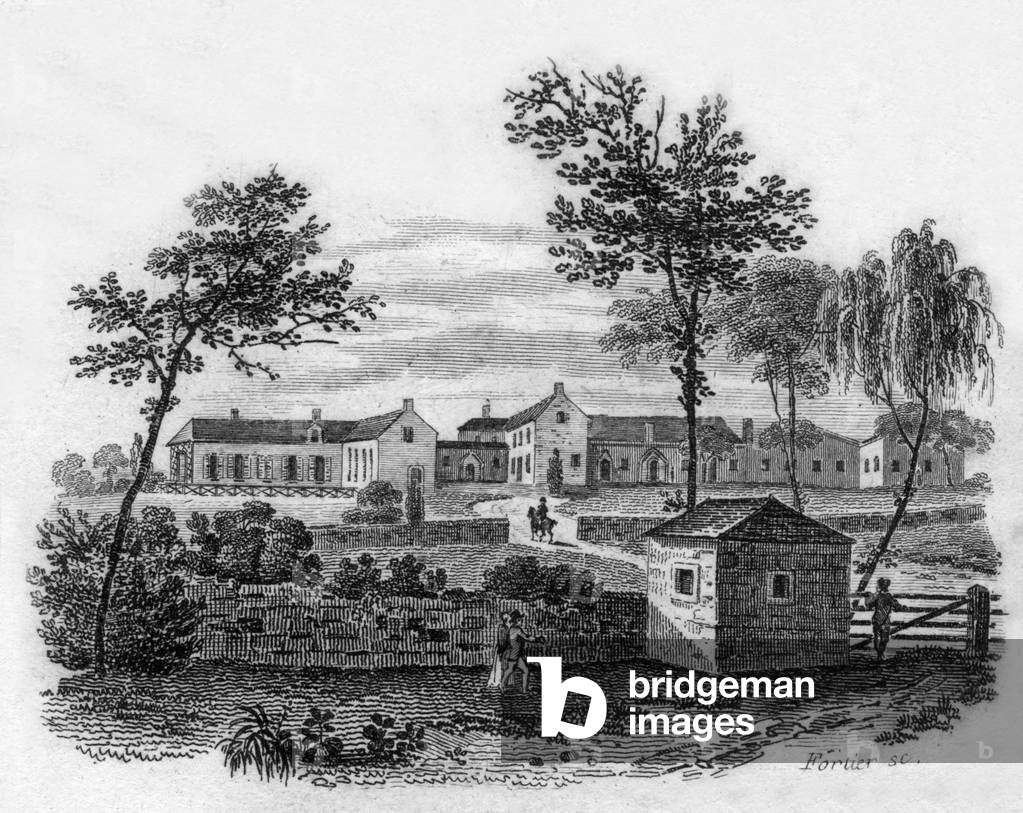 View of the house of Longwood on Saint Helena island