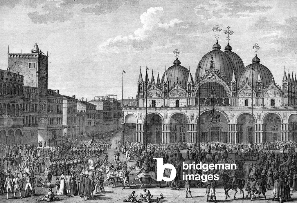 Italian Campaign:Entrance of French army led by NapoleonBonaparte in Venice in may 1797