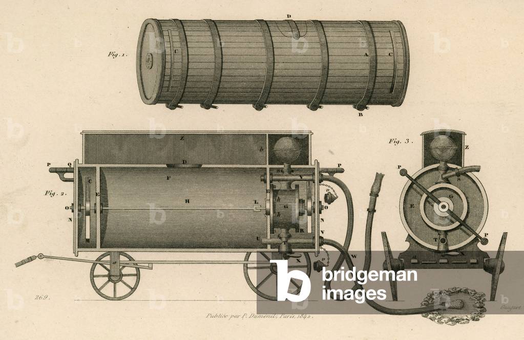 fire pump engraving around 1840