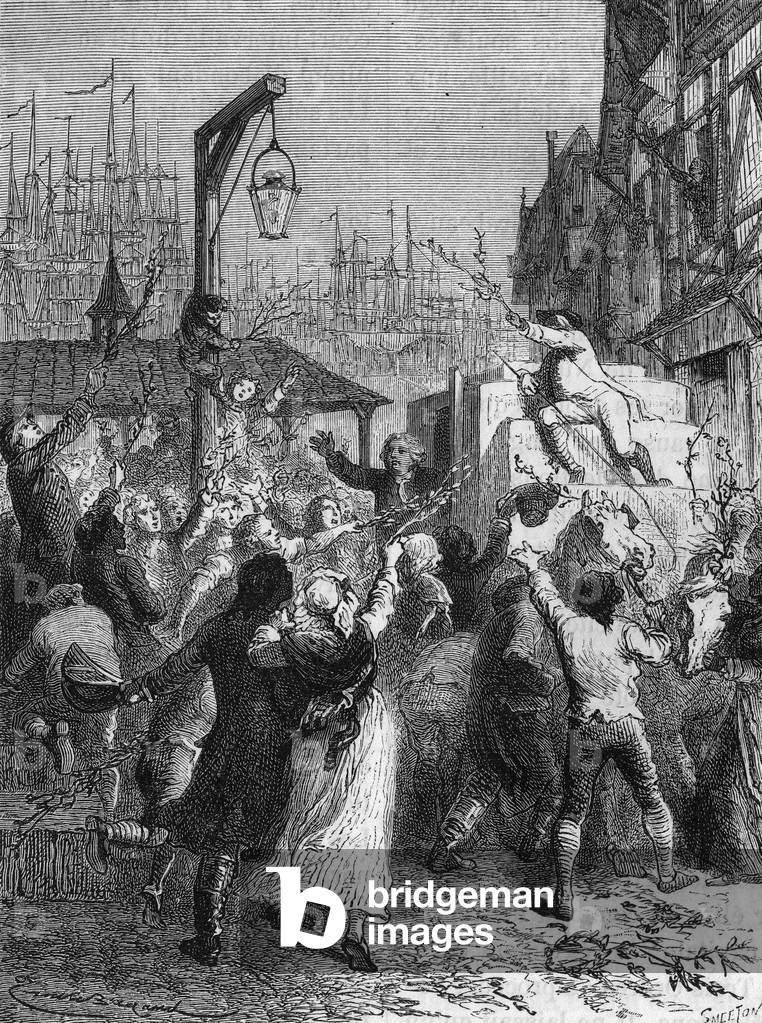 Mirabeau's triumph, 19th century (engraving)