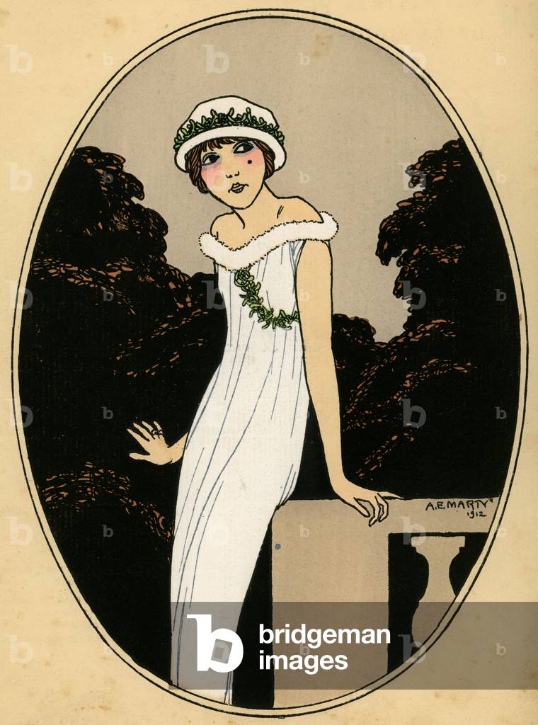 Eve Lavalliere 1866 1929 French comedian drawing by Marty 1912