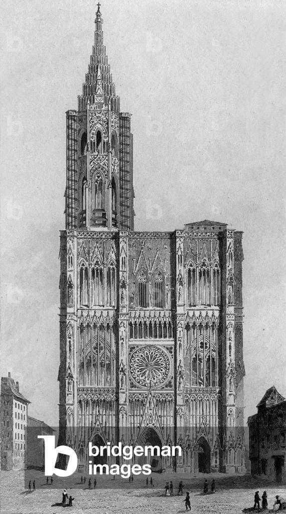 Strasbourg Cathedral, 19th century (engraving)