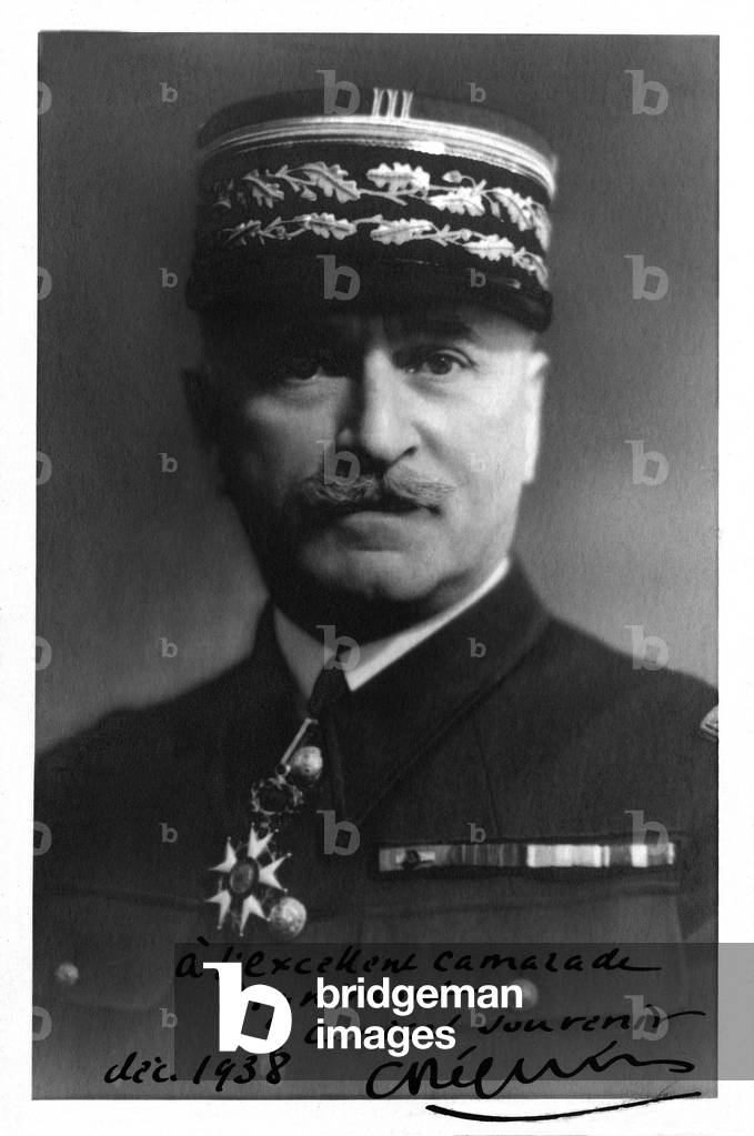 French general Joseph de Goislard de Monsabert (1887-1981) photo sent to Andre Dignimont 1938