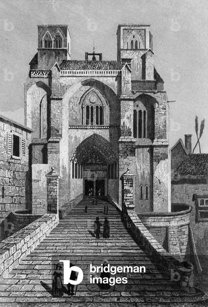 La Chaise Dieu Abbey Church, 19th century (engraving)