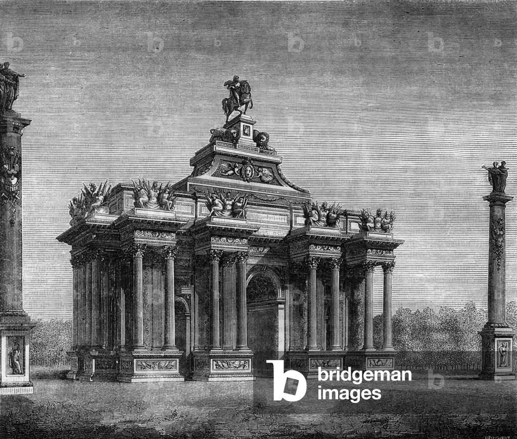 Triumphal arch of the throne, 1847 (engraving)