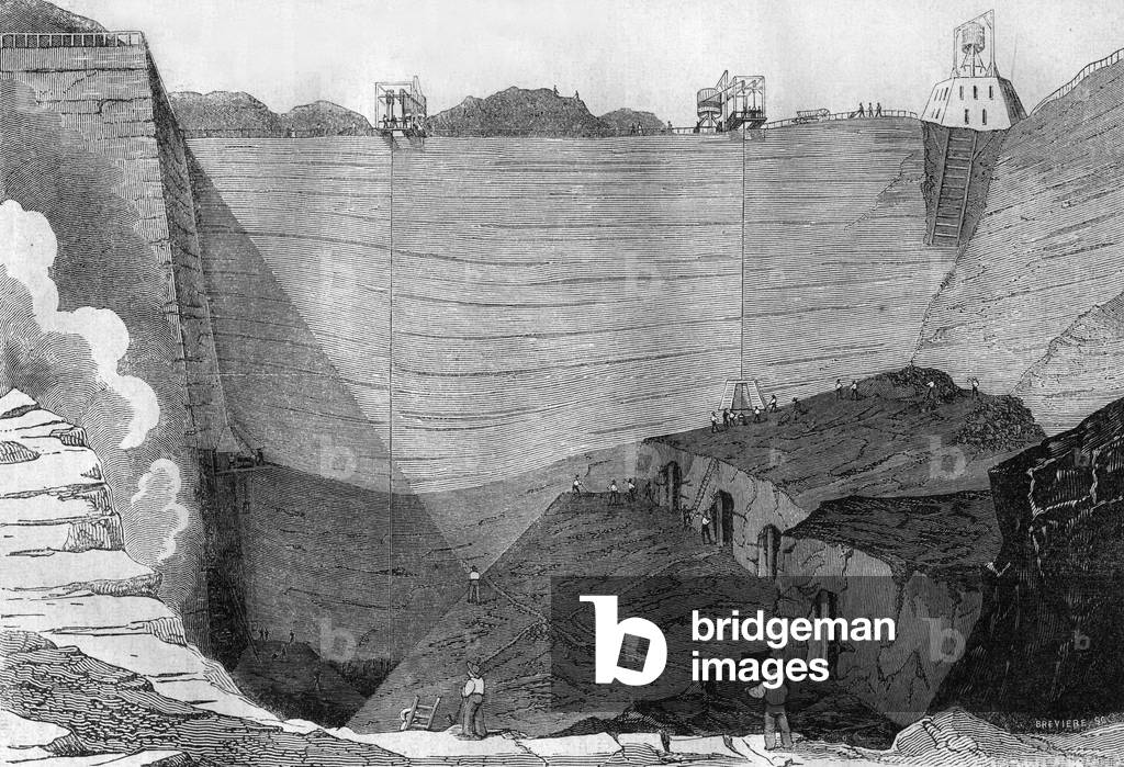 Coal mines of Commentry, 1835 (engraving)