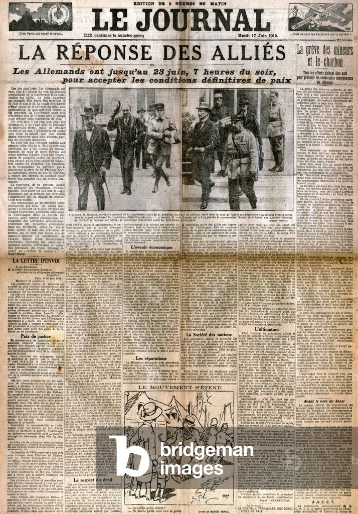 Treaty of Versailles, june 1919 (print)
