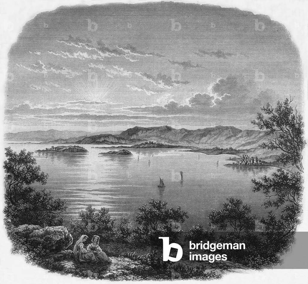 Lake Trasimene, 1847 (engraving)