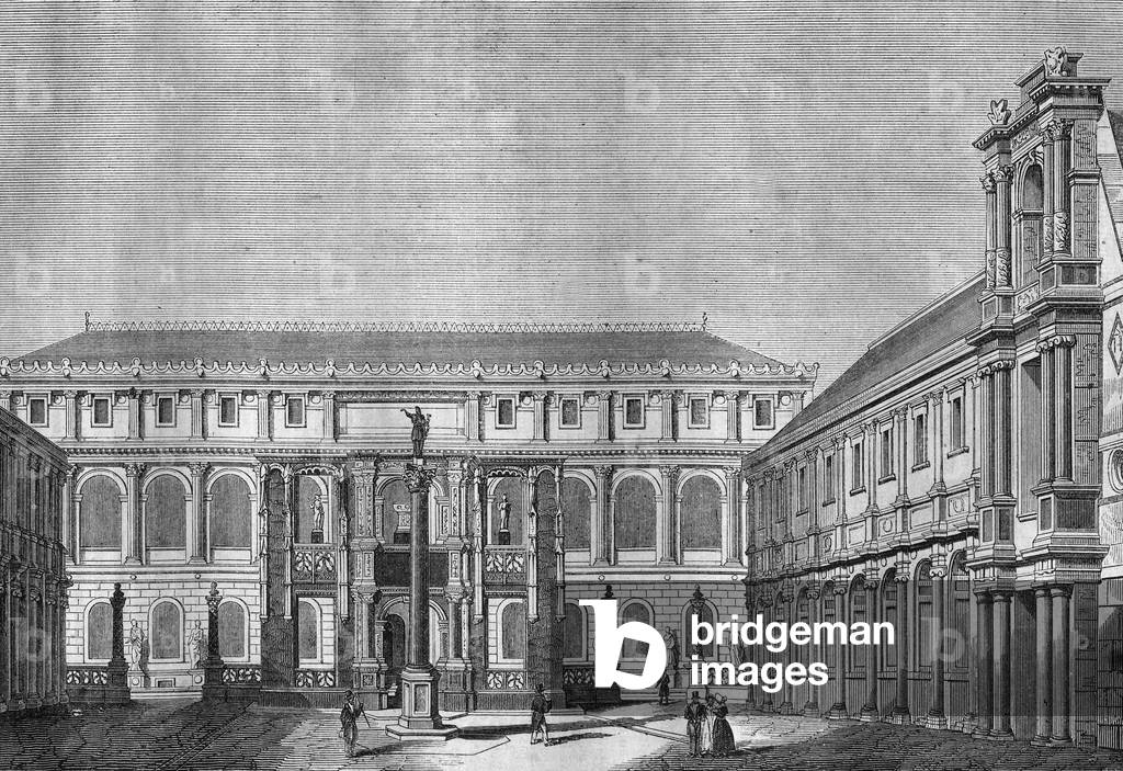 Ecole des Beaux-Arts in Paris, 1838 (engraving)