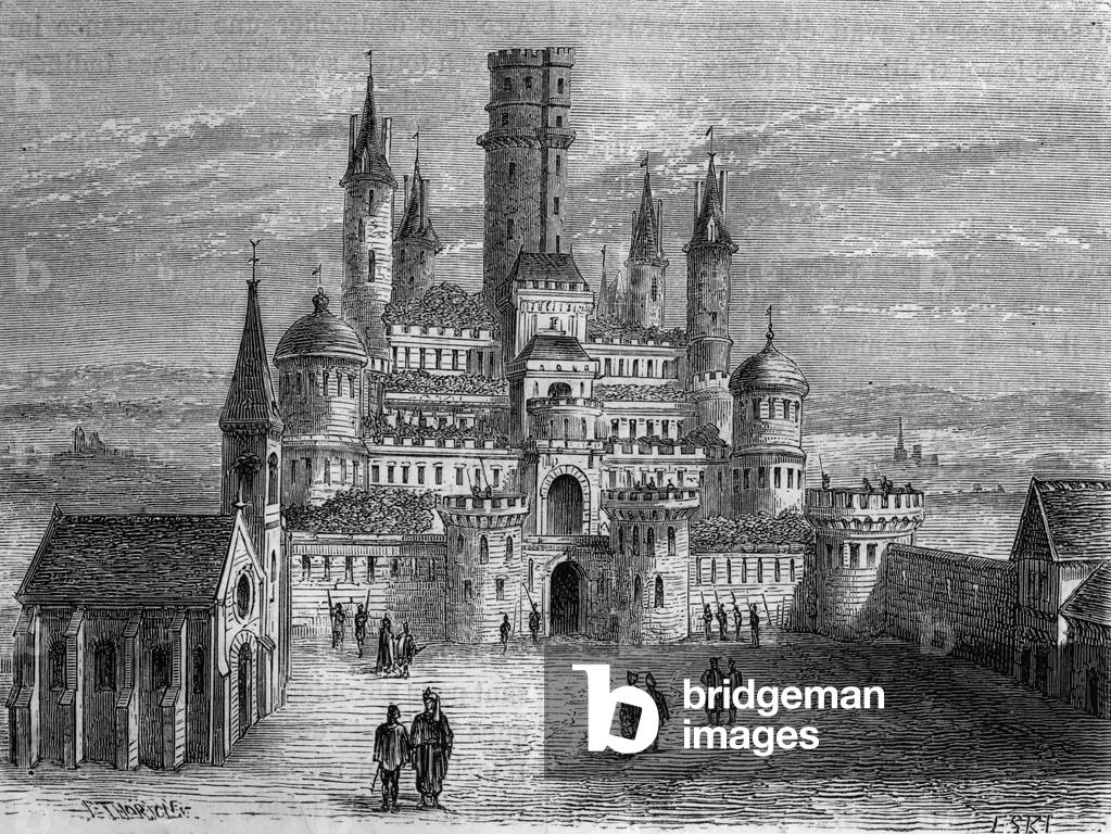 Château de Montlhery, 19th century (engraving)