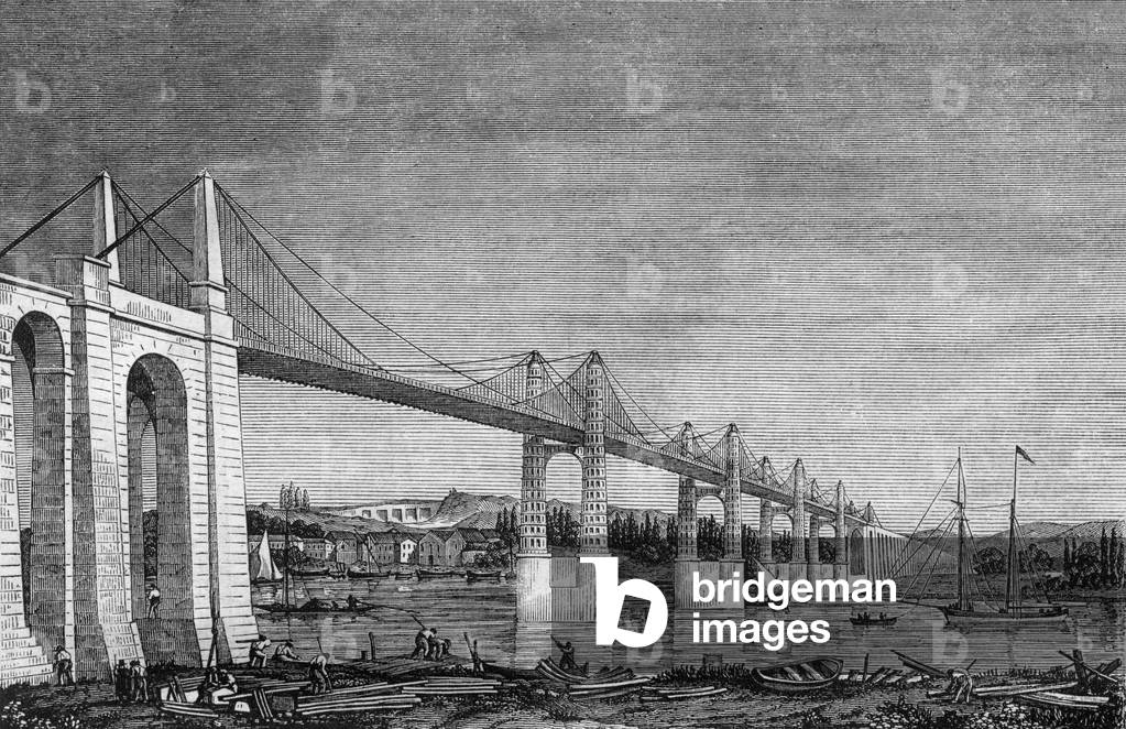Cubzar Bridge, 1841 (engraving)