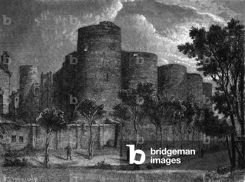 Château d'Angers, 19th century (engraving)