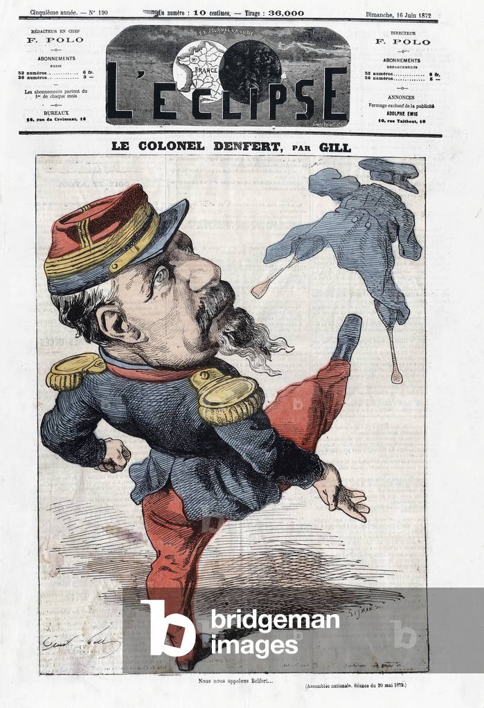 Frontpage of French paper L'Eclipse